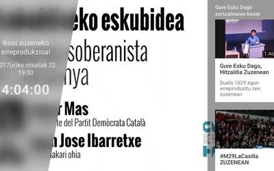 [ZUZENEAN] Ibarretxe eta Masen arteko hitzaldia online Baleike.eus-en