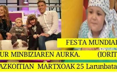 Haur minbiziaren aurkako festa, larunbatean