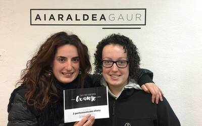 Ane Arandiak eta Xabier Casadok irabazi dituzte Txango gastrotabernan afaltzeko sariak