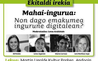 ‘Non dago emakumea ingurune digitaletan?’ mahai ingurua PuntuEUS Behatokiaren eskutik