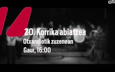 Korrikaren abiatzea zuzenean Goiena Telebistan eta Goiena.eus-en