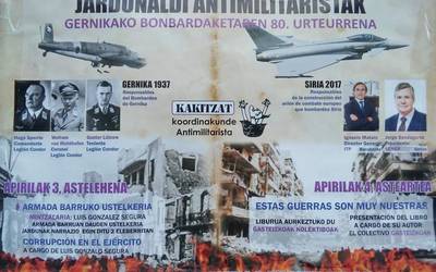 Jardunaldi antimilitaristak antolatu ditu Kakitzat kolektiboak
