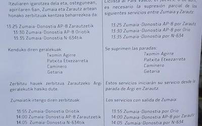 Itzulia dela eta autobus zerbitzuak kenduko dira