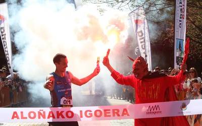Faboritoak nagusi Aloñako Igoeran: Imanol Goñi eta Maite Maiora azkarrenak