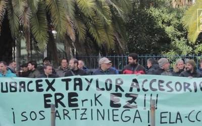 Mobilizatzen hasi dira Tubacex Taylor Accesorioseko langileak, fabrikaren balizko itxieraren aurrean