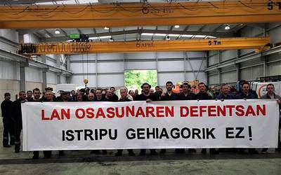 Alcorta enpresan izandako lan istripua salatzeko lanuzteak egingo dituzte