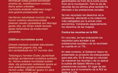 Eskubide sozialen defentsan! DSBE (RGI) defendatu!