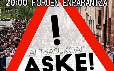 Gorenaren erabakiari manifestazioarekin erantzunen zaio