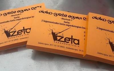 1056 zenbakidun txartelak Izeta sagardotegian bi lagunentzat otordua irabazi du