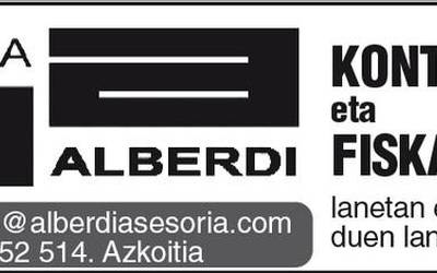 [PUBLIZITATEA] Alberdi Asesoriak, fiskalitate eta kontabilitate arloko lanak egiteko pertsona bat behar du