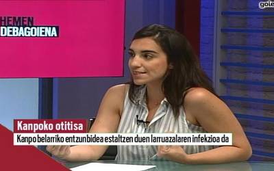 Ane Ugarte: "Kanpoko otitisa oso lotuta dago uretan egiten den edozein ekintzarekin"