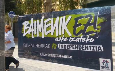 "Herrialde Katalanekin elkartasunez" kalera ateratzeko deia egin du Ernaik