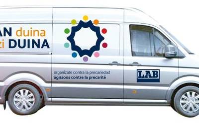 LAB sindikatuaren lan duinaren aldeko ekimen ibiltariak Iruña eta Durango lotuko ditu