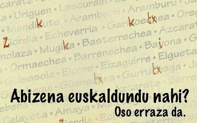 Abizenak euskalduntzeko gonbita