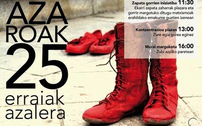 Indarkeria matxista jasandako emakumeak gogora ekarriko dituzte larunbatean