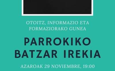 Parrokiko batzar irekian parte hartuko du Patxi Azpitartek