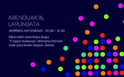 Batu Sutondora jardunaldiak zapatuan Euskaraldia zela garatu aztertzeko