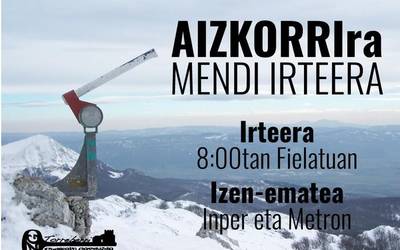 Aizkorrira mendi irteera antolatu du Gaztetxeak