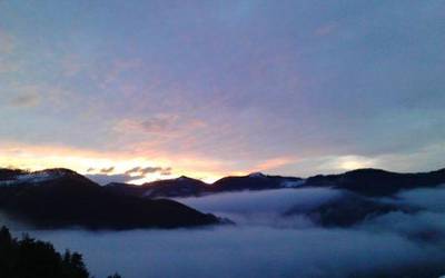 Soraluzeko paisaia elurtuta