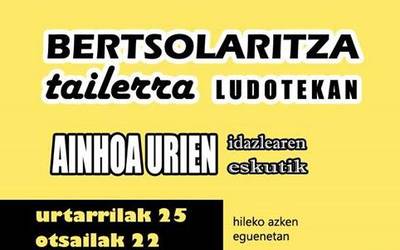 Haurrentzat bertsolaritza tailerra antolatu dute Atxondon