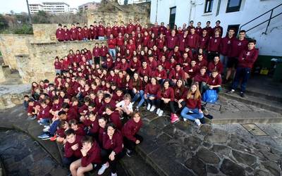 Getxo Igeriketa taldeko bost kide, euskal selekzioagaz