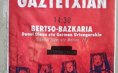 Inauterietako bertso bazkaria larunbatean Gaztetxean