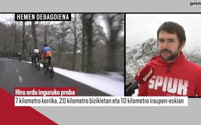 Iban Perez oñatiarrarekin, Neguko Triatloia barrutik ezagutzen