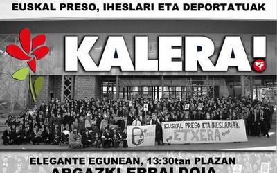 Euskal preso, iheslari eta deportatuen aldeko "argazki erraldoia" ateratzeko deia egin dute Elegante Egunerako