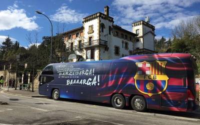 Bartzelonako jokalariak 20:00ak inguruan helduko dira Durangoko Gran Hotelera