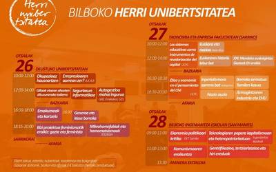 Bilboko Herri Unibertsitateak badu egitaraua