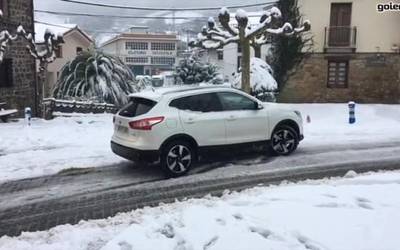 Autoa gidatzeko zailtasunak Elgetan gaur goizeko 08:30ean