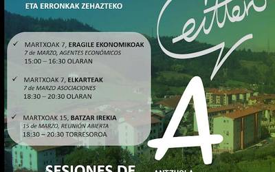 'Antzuola eitten': Eragile ekonomikoak eta herriko elkarteak batuko dira