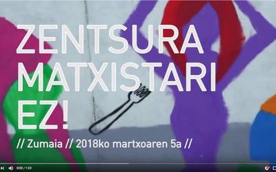 Mugimendu feministaren oharra muralaren ezabatzea dela eta