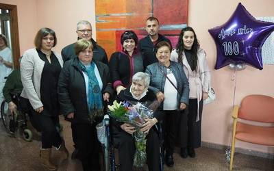 Iruritako Maria Gamiok ehun urte bete ditu martxoaren 16an