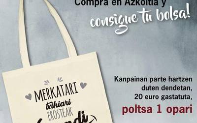 Poltsa bat opari herriko dendetan 20 euroko erosketa egiteagatik