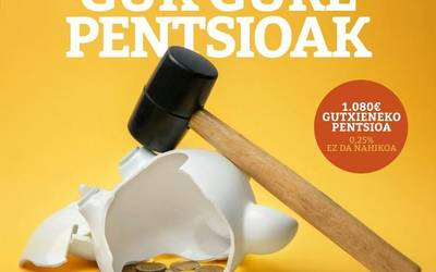 Pentsioei buruzko solasaldi irekia antolatu du EHBilduk apirilaren 19an Elizondon