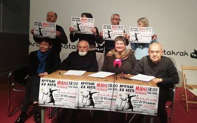 Pentsio sistema publiko eta propioaren aldeko manifestazioa, apirilaren 22an