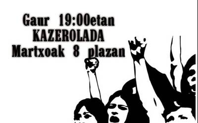 Atzo Gasteizen gertatutako bi emakumeren hilketa salatzeko kazerolada egingo da arratsaldean