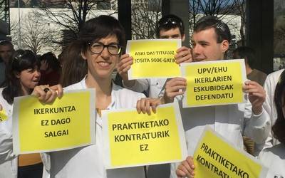 Hitzarmen Kolektiboan sar ditzaten, mobilizazioak deitu ditu EHUko Doktoregaien Asanbladak