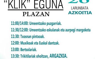 Klik Eguna antolatu du Gure Esku Dagok zapaturako