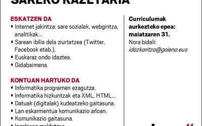 Lan eskaintza: Sareko kazetaria