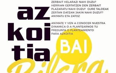 Azkoitia Bai Herri Plataformaren talde bilera, gaur