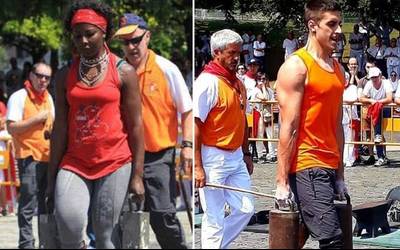Xanta Sousa lesakarrak eta Dani Saldias arraioztarrak irabazi dute Nafarroako txinga eramate txapelketa