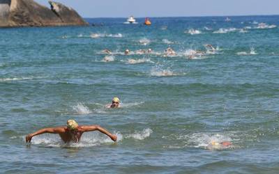 Patxi Aldasoro sakandar azkarrena Getaria-Zarautz Itsas-zeharkaldian