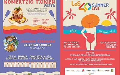 Jende dezente espero da gaur Orion, Komertzio txikien festa eta 'Los 40 Summer Live' jaialdia direla eta