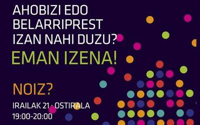 Euskaraldian parte hartu gura duten zaldibartarrek barikuan izango dute aukera izena emateko
