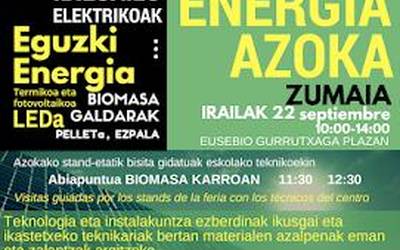 Energia berriztagarrien inguruko azoka izango da larunbatean