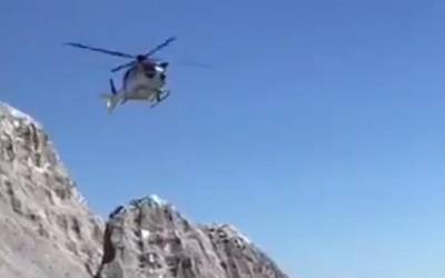 Emakume bat erreskatatu zuen Ertzaintzak atzo Itxinan helikopteroarekin