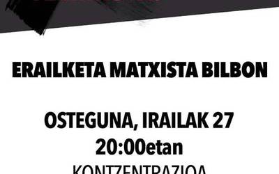 Bilbon gertaturiko erailketa gaitzesteko kontzentrazioa egingo da bihar