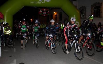 Txirrindulan gauez aritzeko aukera egongo da Urduñan larunbatean, martxa ez lehiakorrean